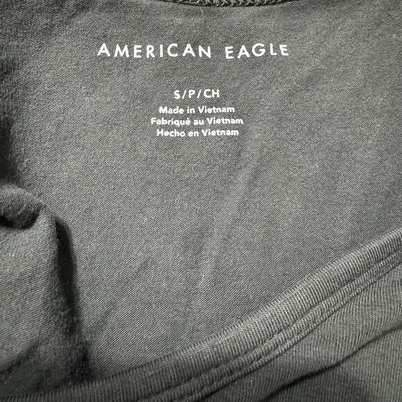 AMERICAN EAGLE AE Cinch Shoulder Smooth Knit Sleeveless Tank Tee Cropped NWOT S - Picture 6 of 7